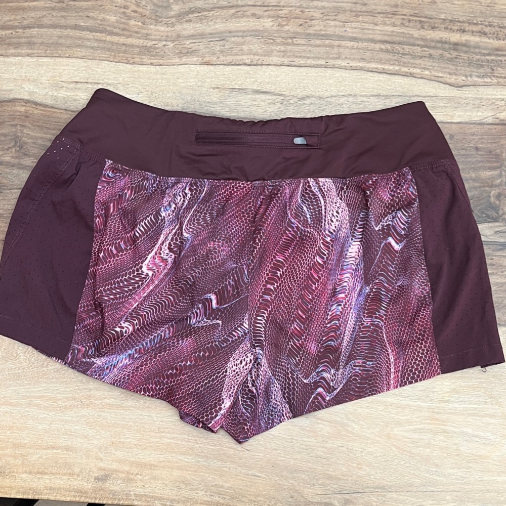 Nike Women's Burgundy Dri-Fit Running Shorts - Picture 3 of 8